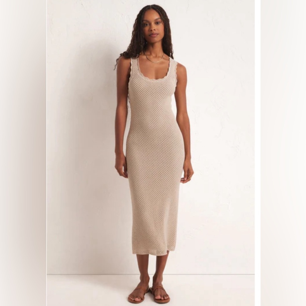 Ibiza Crochet Sweater Maxi Dress
Natural / Small